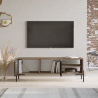 Fernsehtisch Lemi 144 x 40 x 49 cm Eiche grau