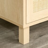 Fernsehtisch TV Lowboard Rattan-Design 115x40x48cm Natur