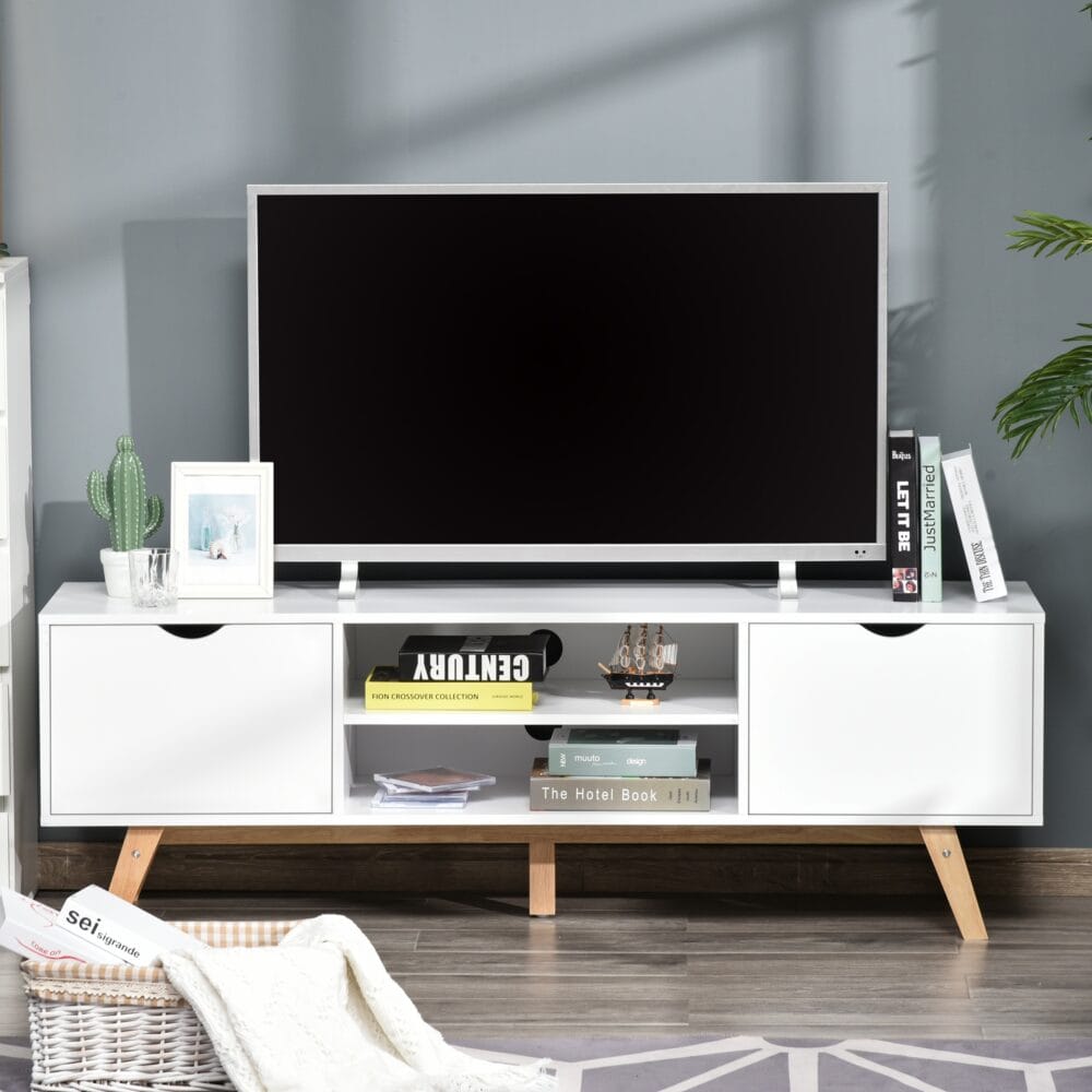 Fernsehtisch TV-Lowboard TV-Kommode Skandinavien weiss
