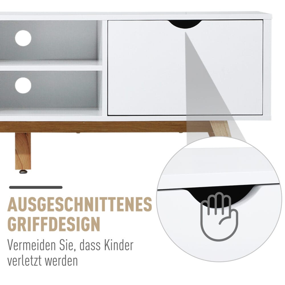 Fernsehtisch TV-Lowboard TV-Kommode Skandinavien weiss