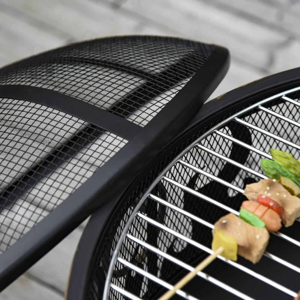 Feuerschale Feuerkorb mit Grill und Funkenschutz Ø 61.50cm
