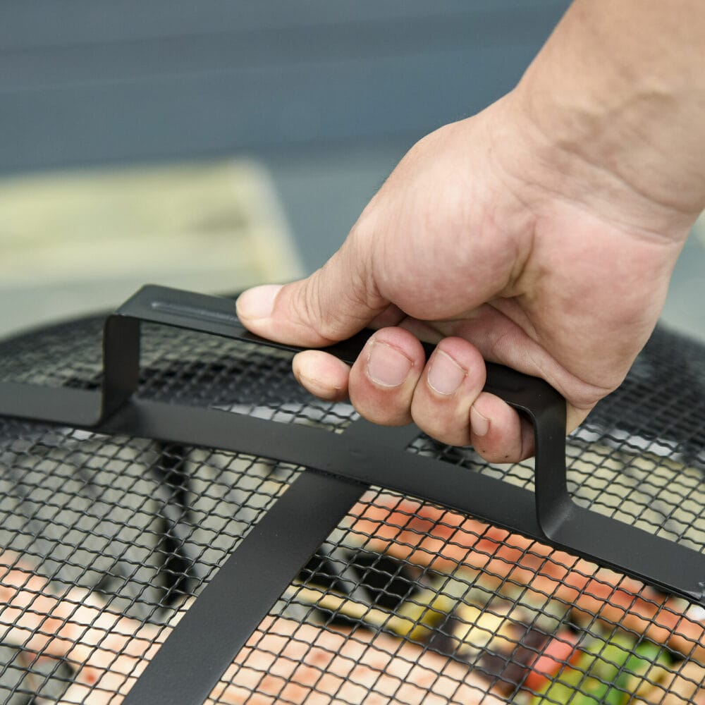 Feuerschale Feuerkorb mit Grill und Funkenschutz Ø 61.50cm