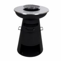 Feuerschale mit Grillplatte JAM-K96 Feuerstelle Edelstahl Ø58cm