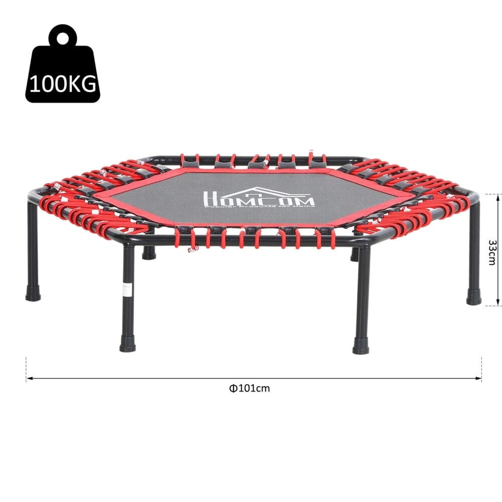 Fitness-Trampolin Jumping 100kg Ø 101cm rot