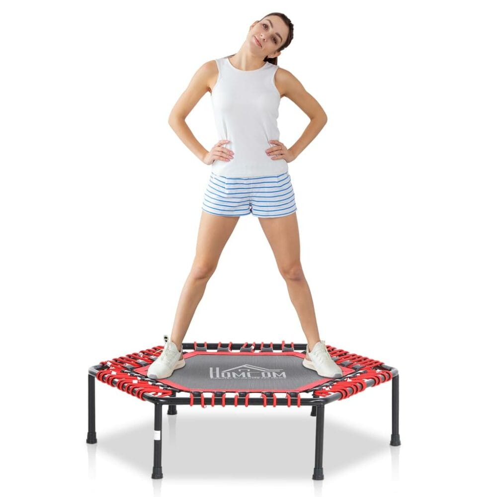 Fitness-Trampolin Jumping 100kg Ø 101cm rot