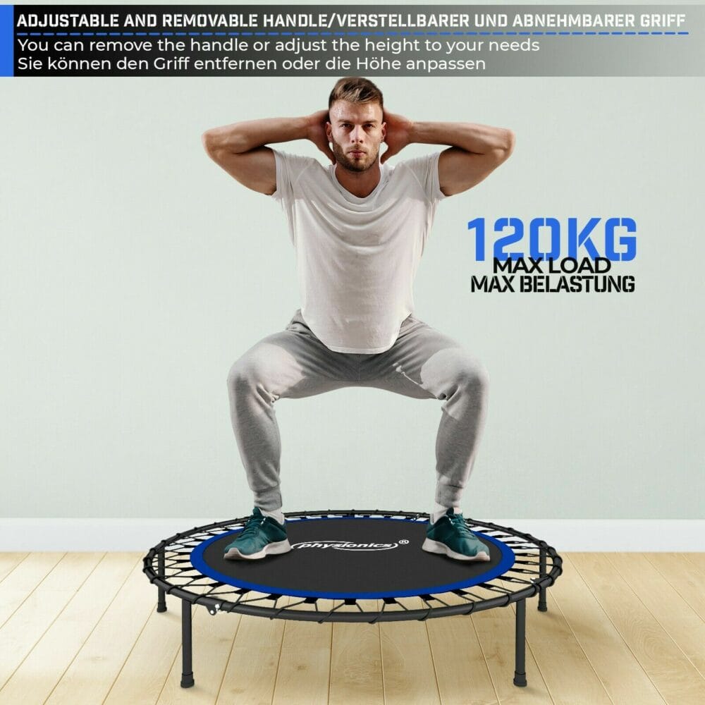 Fitness Trampolin Ø 101 cm Faltbar mit Haltegriff