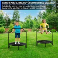 Fitness Trampolin Ø 101 cm Faltbar mit Haltegriff