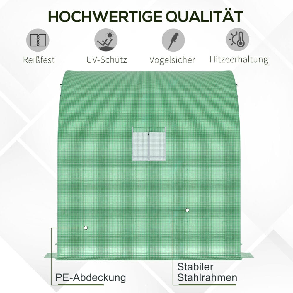 Foliengewächshaus 200x100x215cm Seiten-Gewächshaus