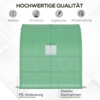 Foliengewächshaus 200x100x215cm Seiten-Gewächshaus