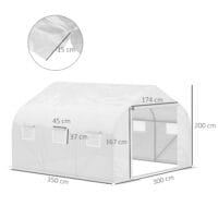 Foliengewächshaus 3.5x3x3m Gewächshaus Folientunnel