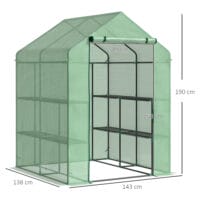 Foliengewächshaus Frühbeet 143x138x195cm 8 Regale