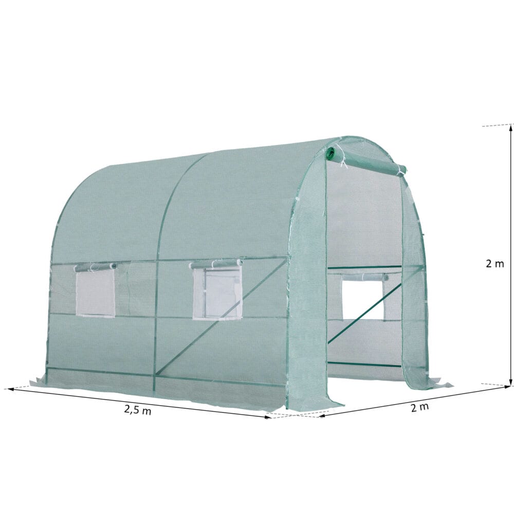 Foliengewächshaus Gewächshaus Folientunnel 250x200x200cm