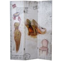 Foto-Paravent Glitzer Retro Fashion 180x120cm