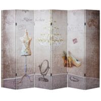 Foto-Paravent Vintage 180x240cm Glitzer