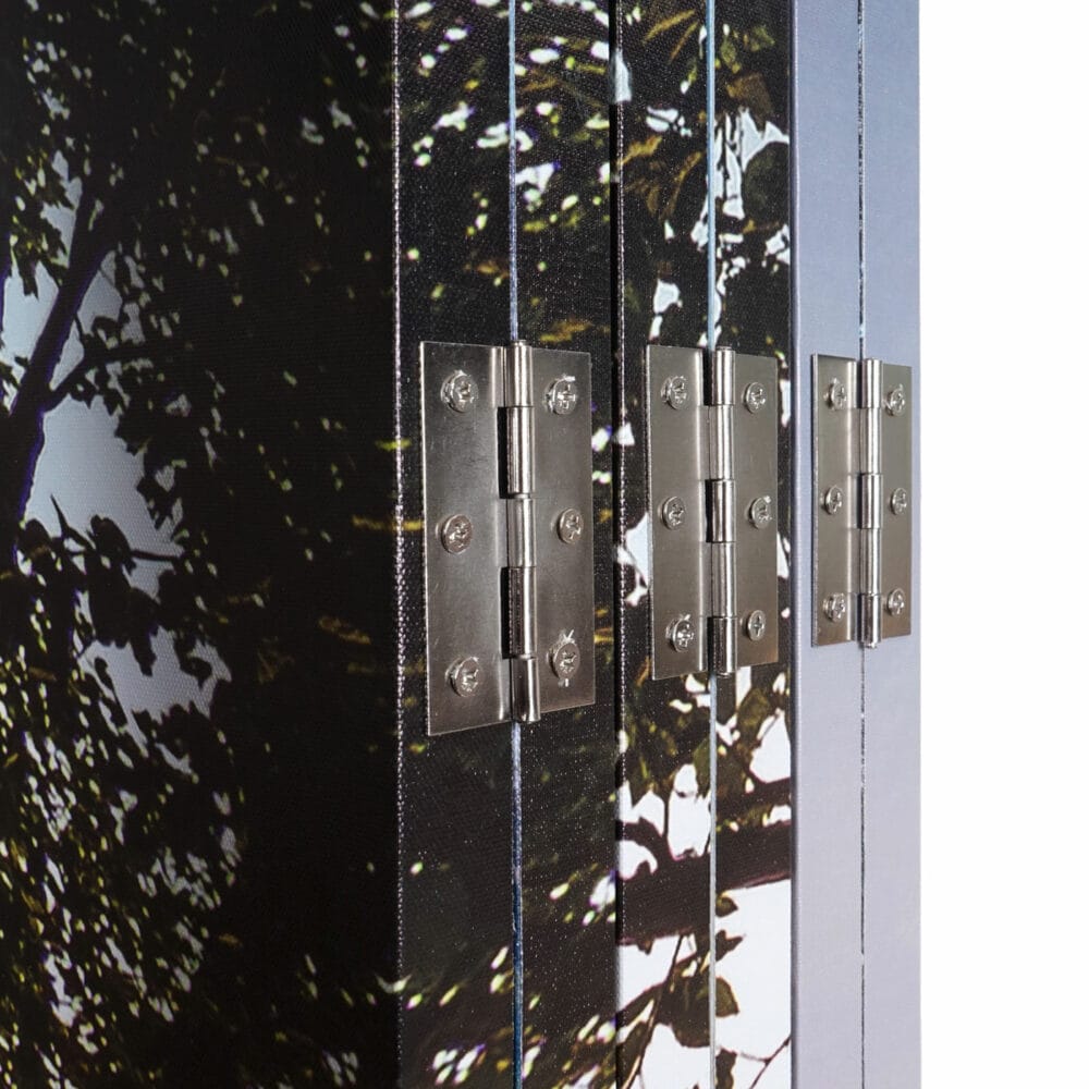 Foto-Paravent mit Schallschutz Trennwand 180x245cm Waldsee
