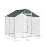 Freilaufgehege Wels 2x2x2m mit Sonnenschutz