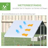 Freilaufgehege mit Schatten Dach 3x6x2 m