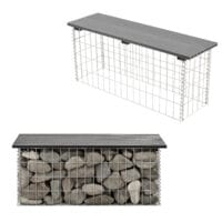 Gabionenbank Friesland WPC 100x45x30 cm Grau