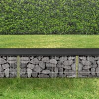 Gabionenbank Friesland WPC 100x45x30 cm Schwarz