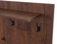 Garderobe mit Sitzbank ~ 53x110x30cm Wildeiche-Optik