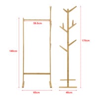 Bambus Garderobenständer Nordreisa 65x40x170cm