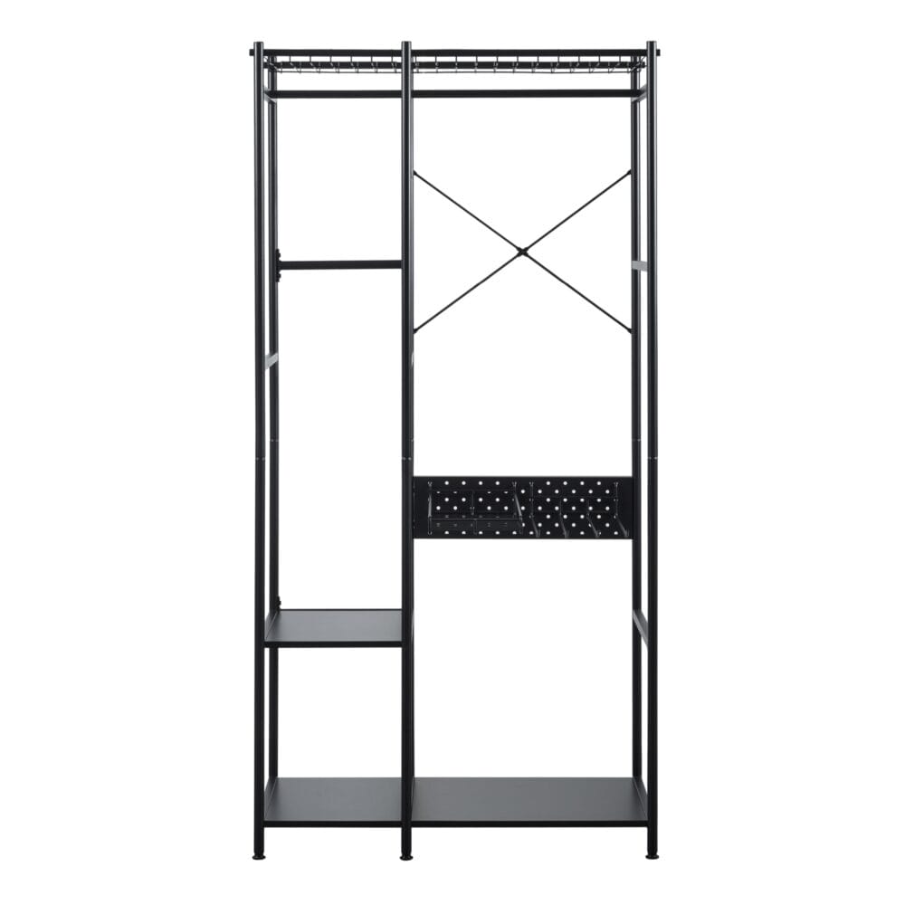 Garderobenständer 182x90x46cm Schwarz