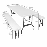 Garten Sitzgarnitur Festbank ~ klappbar