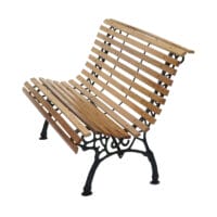 Gartenbank 3-Sitzer Gusseisen Holz 160cm hellbraun
