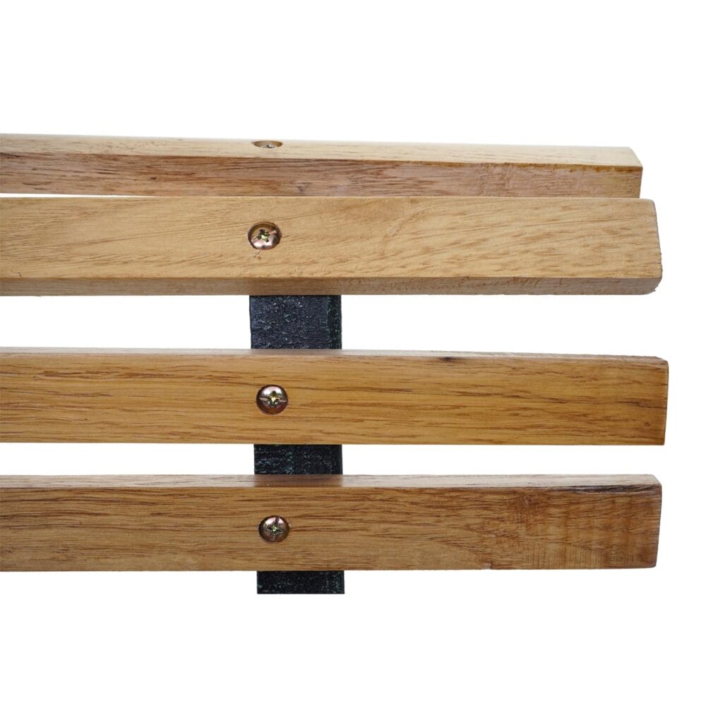 Gartenbank 3-Sitzer Gusseisen Holz 160cm hellbraun