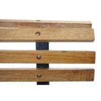 Gartenbank 3-Sitzer Gusseisen Holz 160cm hellbraun
