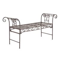 Gartenbank Cossila 70x147x46 cm Edelrost-Braun