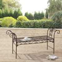 Gartenbank Cossila 70x147x46 cm Edelrost-Braun