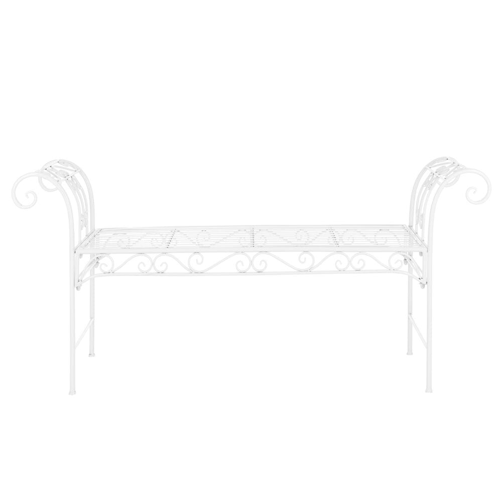 Gartenbank Cossila 70x147x46 cm Weiss