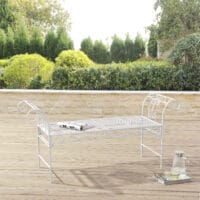 Gartenbank Cossila 70x147x46 cm Weiss