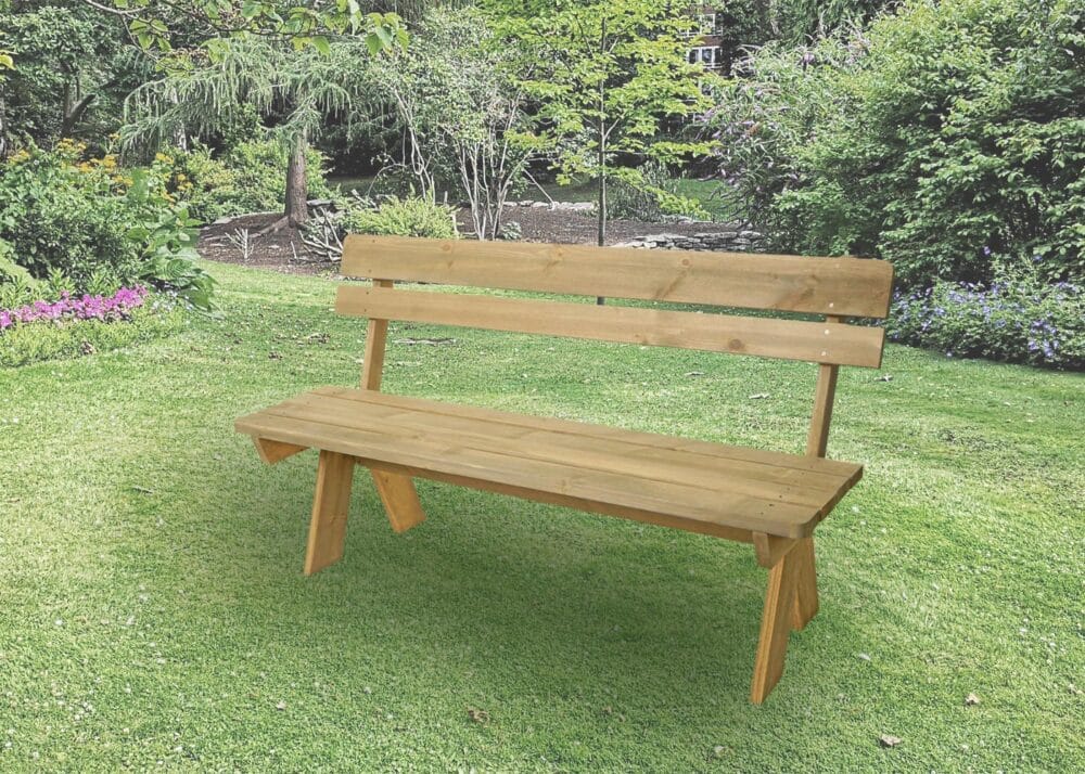 Gartenbank Holzbank Gastro-Qualität Massiv-Holz 148cm natur