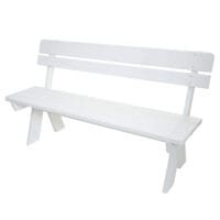 Gartenbank Holzbank Gastro-Qualität Massiv-Holz 148cm weiss