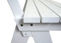 Gartenbank Holzbank Gastro-Qualität Massiv-Holz 148cm weiss