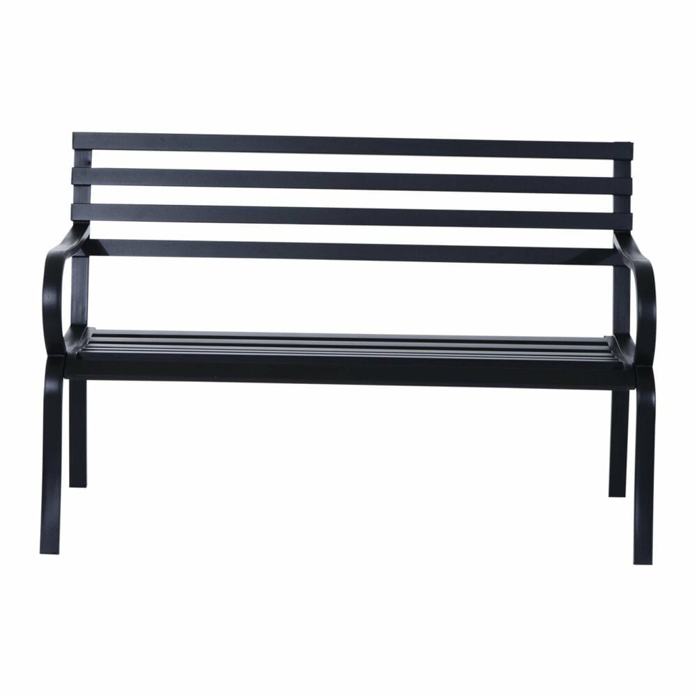 Gartenbank Metall 2-Sitzer 125x62x82cm