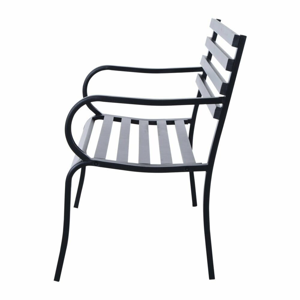 Gartenbank Metall 2-Sitzer 125x62x82cm