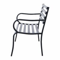 Gartenbank Metall 2-Sitzer 125x62x82cm