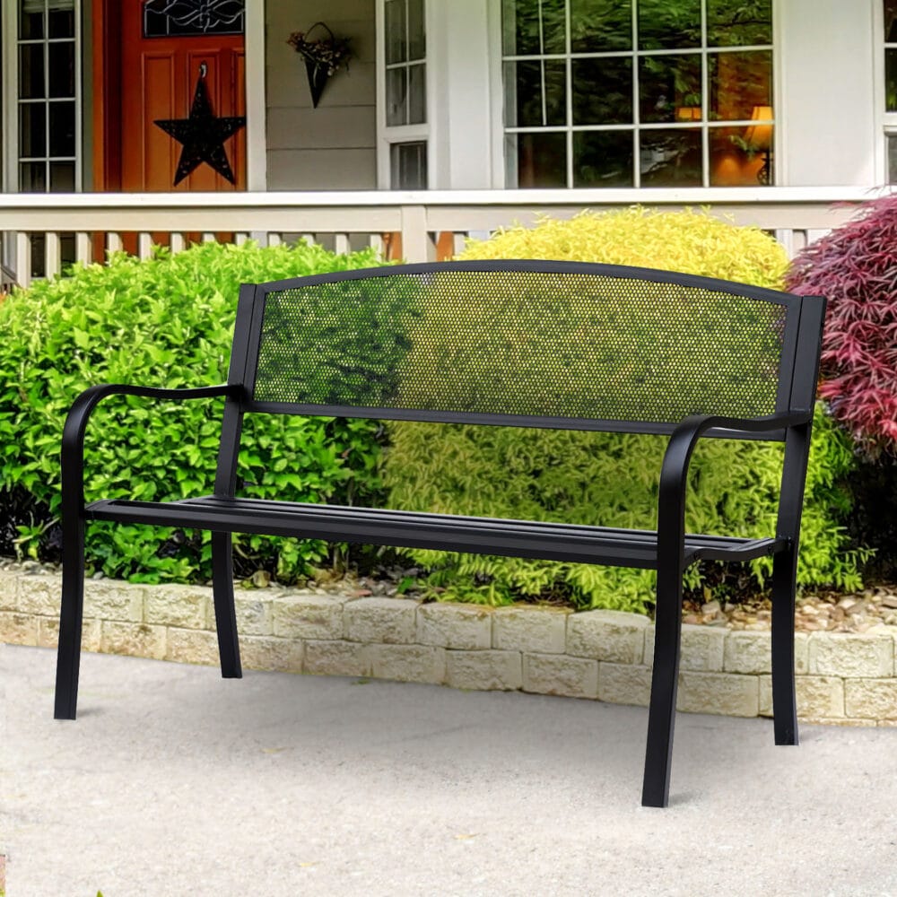 Gartenbank Metall 2-Sitzer Metallbank 127cm