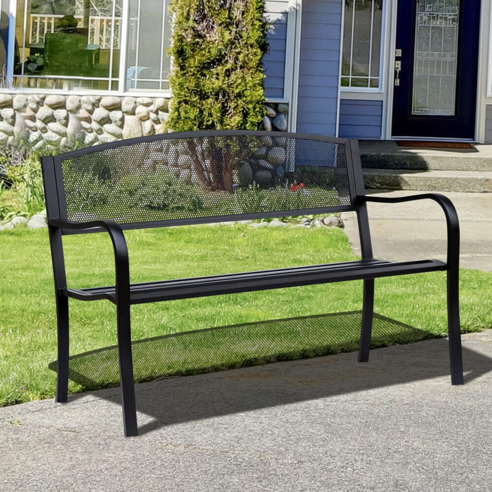 Gartenbank Metall 2-Sitzer Metallbank 127cm