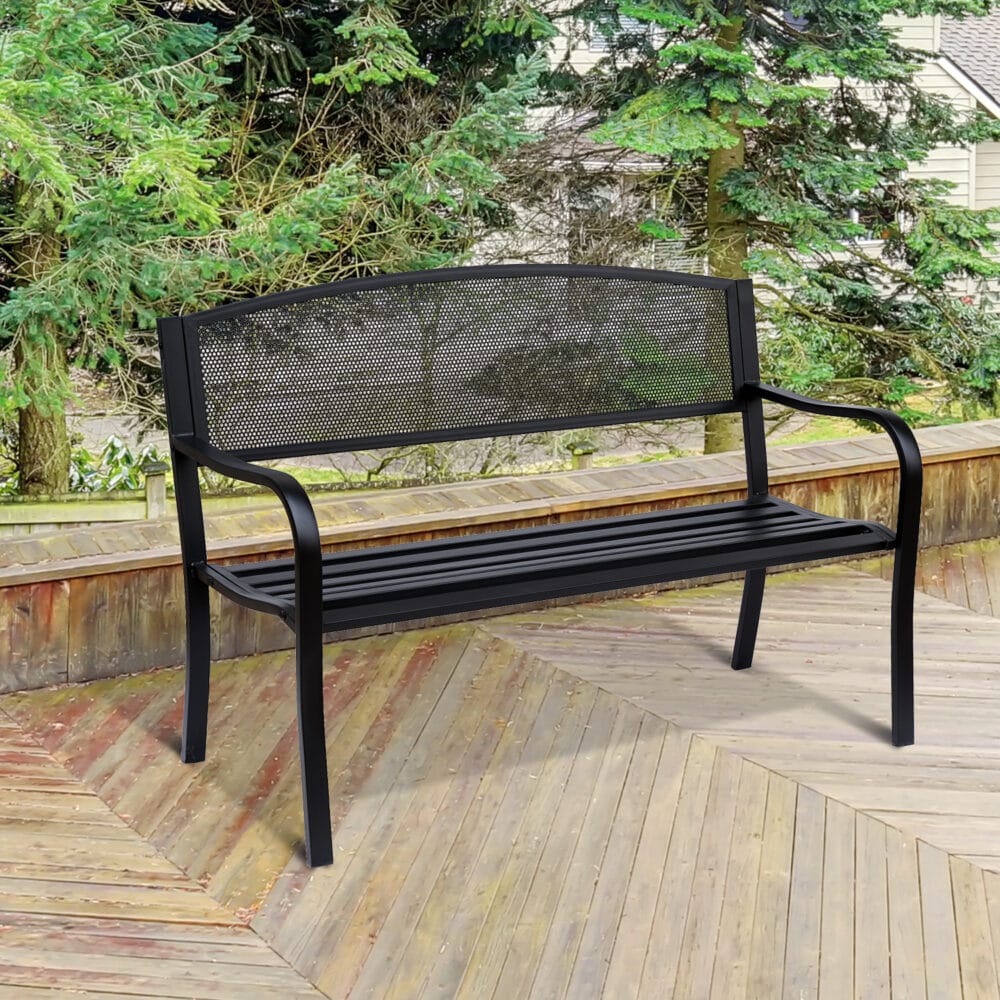 Gartenbank Metall 2-Sitzer Metallbank 127cm