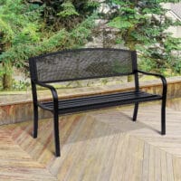 Gartenbank Metall 2-Sitzer Metallbank 127cm