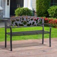 Gartenbank Metall 2-Sitzer Metallbank 128cm