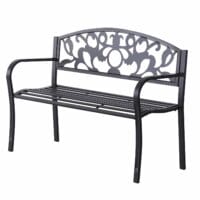 Gartenbank Metall 2-Sitzer Metallbank 128cm