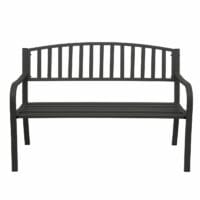 Gartenbank Metall 2 Sitzer schwarz 127cm