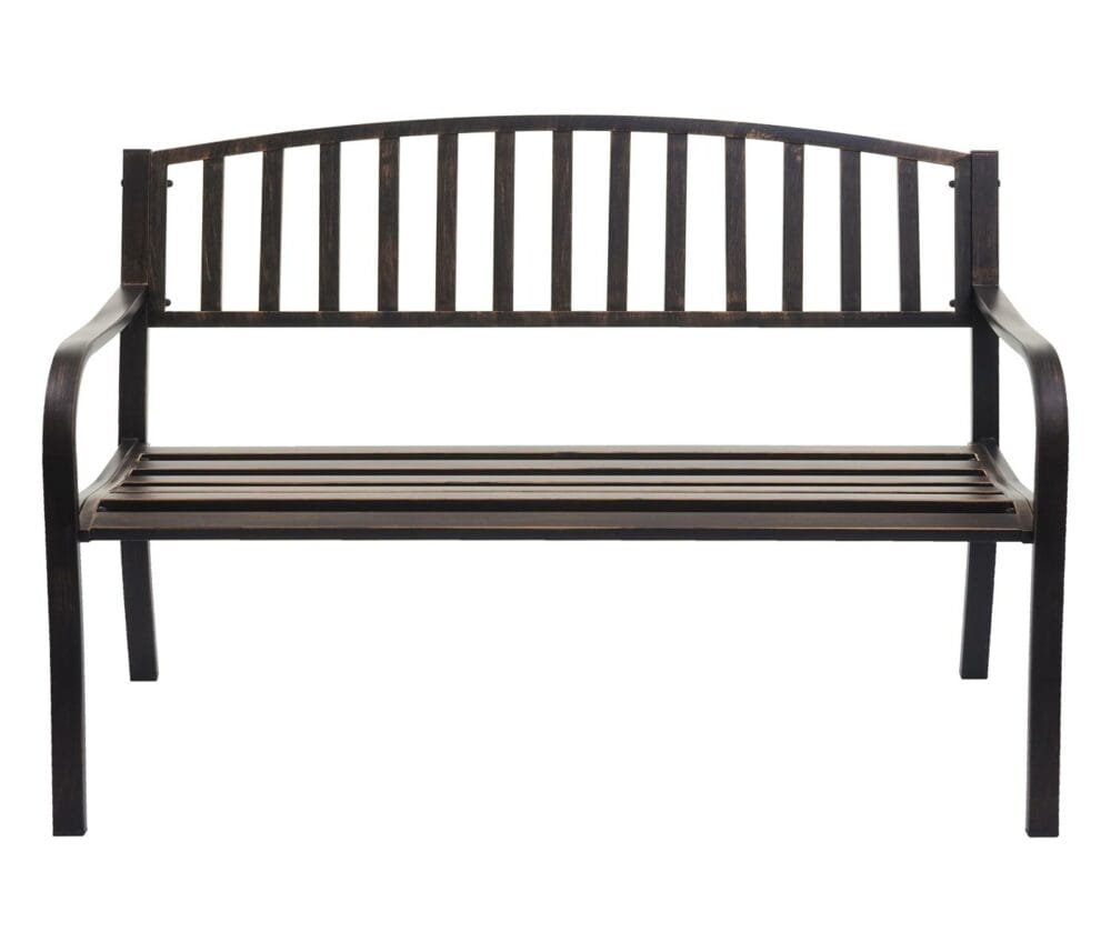 Gartenbank Metall 2 Sitzer vintage bronze 127cm