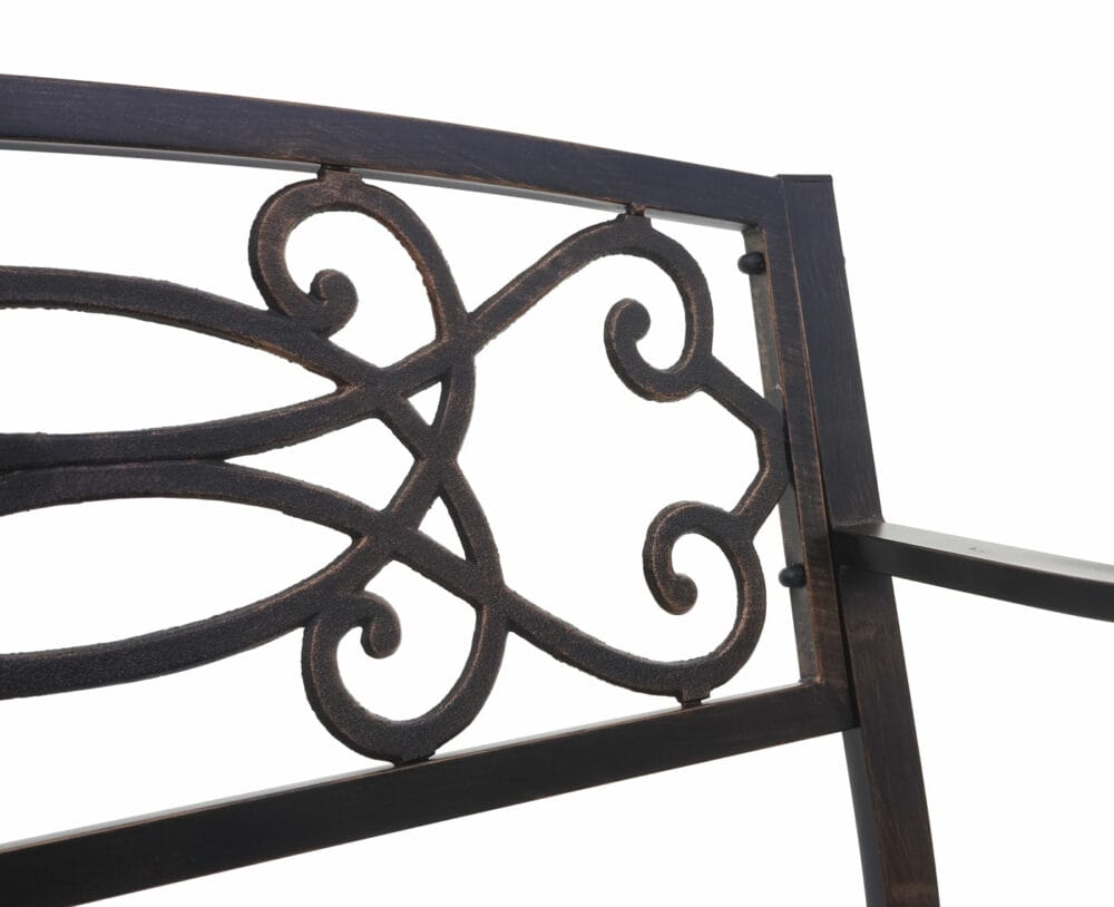 Gartenbank Metall 2 Sitzer vintage bronze 127cm