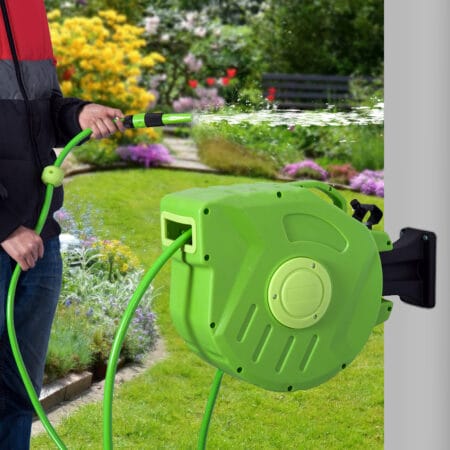 Gartenschlauch Schlauchtrommel 15m Automatik Schlauchaufroller